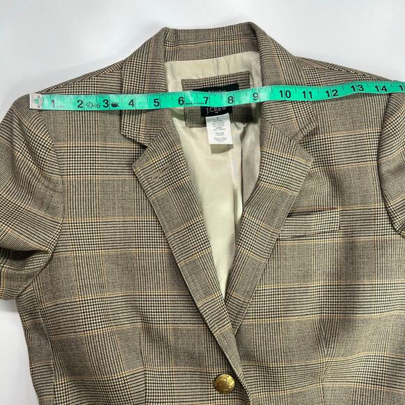 J Crew Schoolboy Blazer Sz 2 Houndstooth Wool Blend Preppy Old Money Academia - Picture 8 of 16